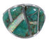 Opal And Turquoise Inlay Silver Ring Size 6 EX44713
